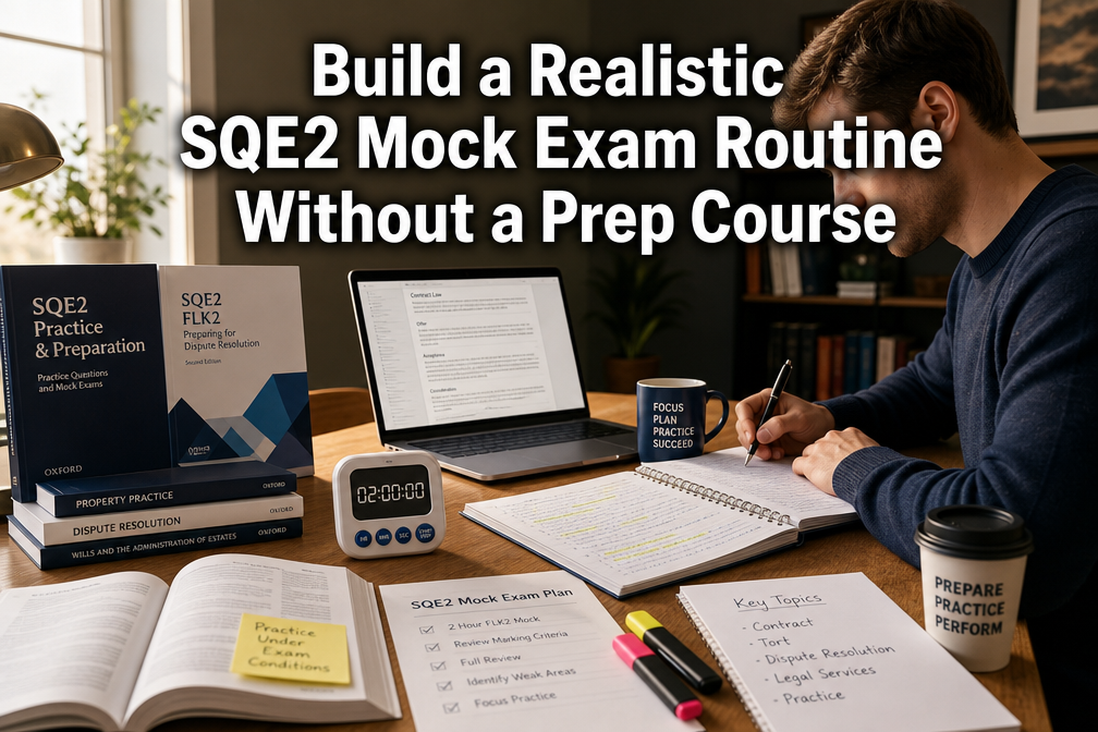 How to Build a Realistic SQE2 Mock Exam Routine Without a Prep Course